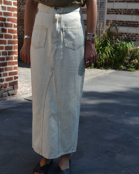 Jupe Beige Denim