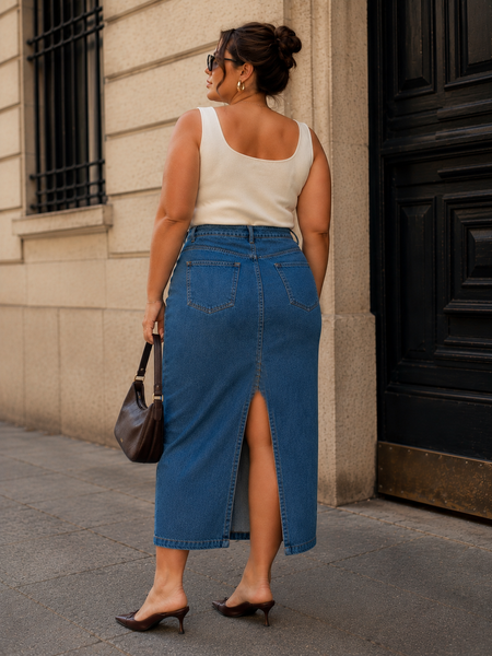 Jupe longue Denim