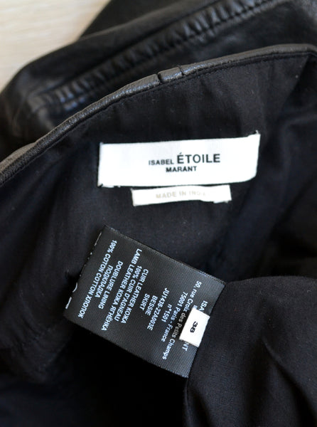 Jupe en cuir Isabel Marant Etoile
