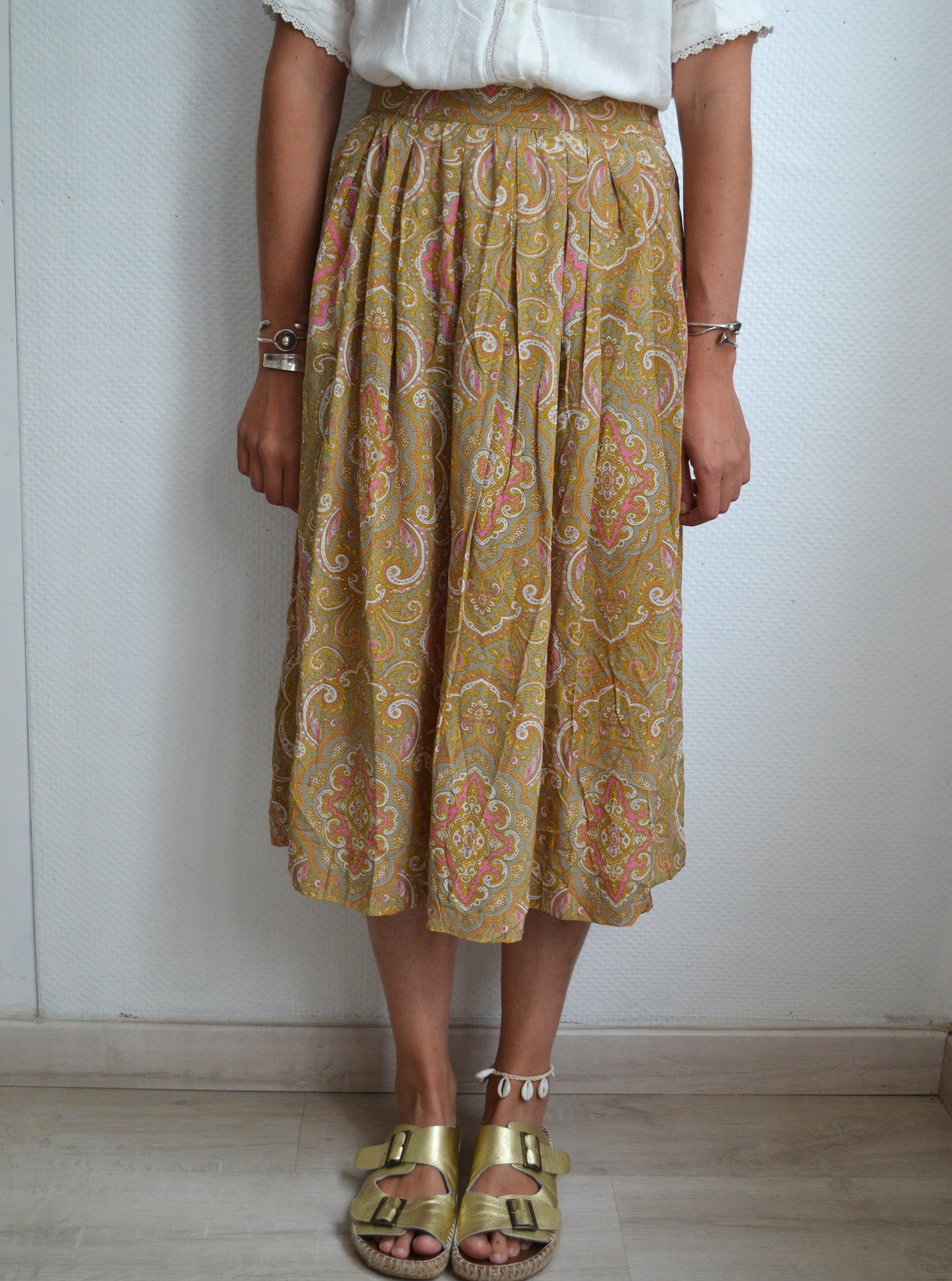Jupe en soie Vintage