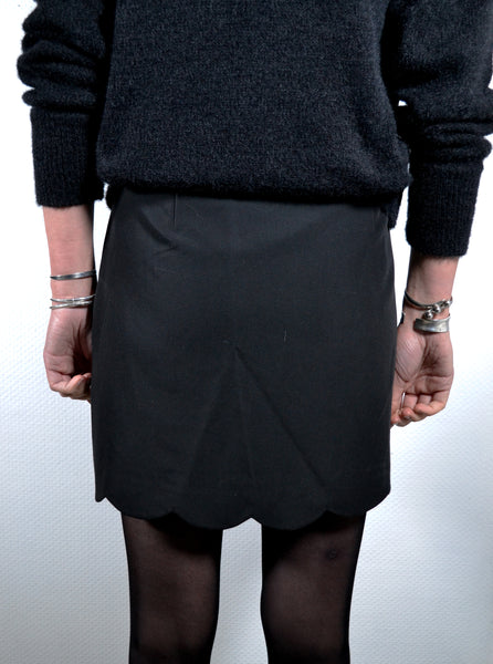 Jupe Noire Festonnée