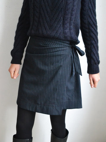 Jupe Portefeuille Navy Neuve