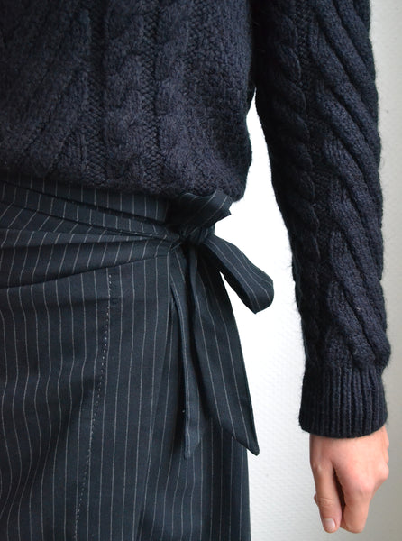 Jupe Portefeuille Navy Neuve