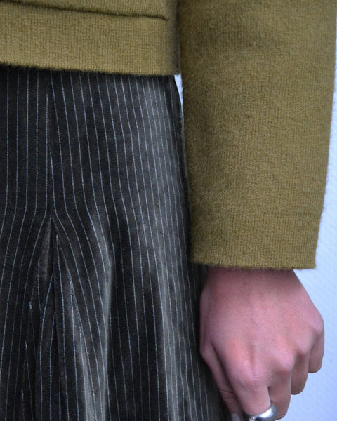 Jupe Rayée Kaki Agnès b Vintage