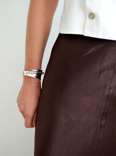 Jupe Midi Choco Satin