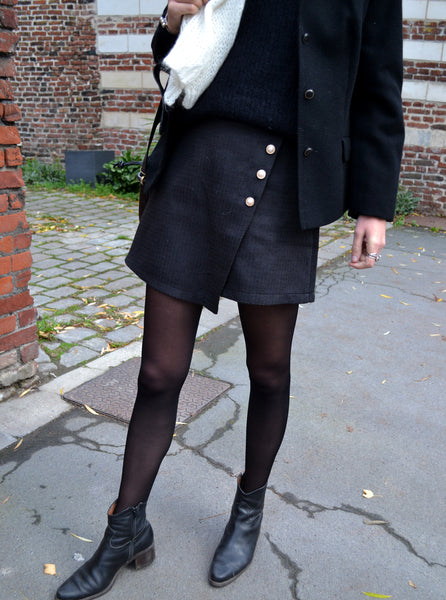 Jupe Short Tweed Noir