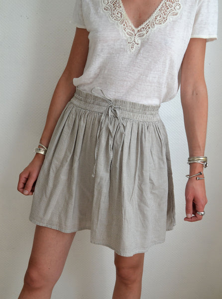 Jupe Vichy Kaki