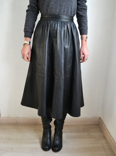 Jupe  en cuir Vintage