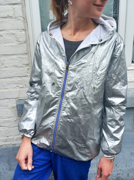 Veste KWAY Réversible Argent/Blanc