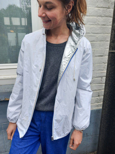 Veste KWAY Réversible Argent/Blanc