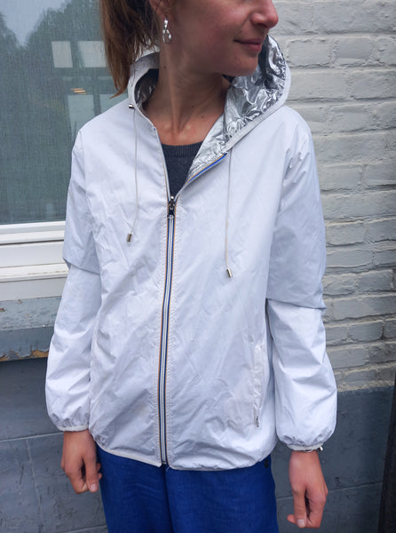 Veste KWAY Réversible Argent/Blanc
