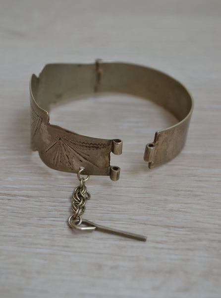 Bracelet Manchette Argentée