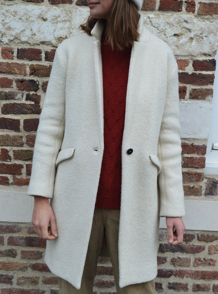 Manteau Laine Blanc Ba&sh