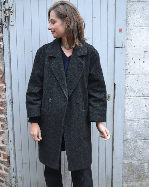 Manteau gris foncé American Vintage