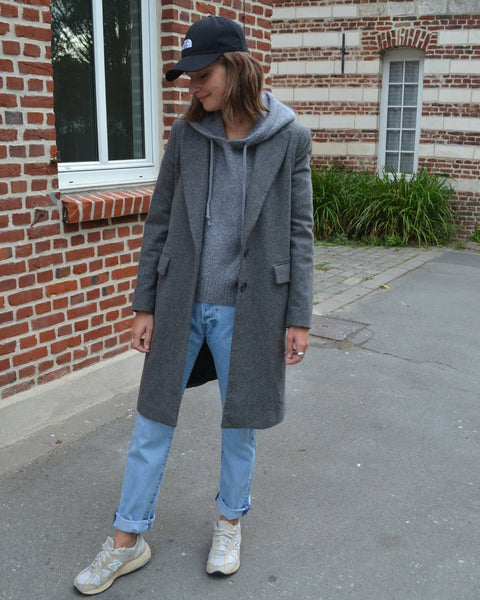 Manteau Gris Laine