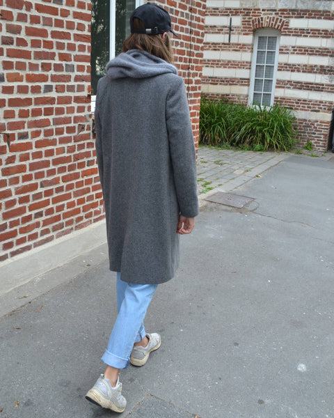Manteau Gris Laine