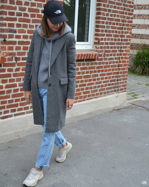 Manteau Gris Laine
