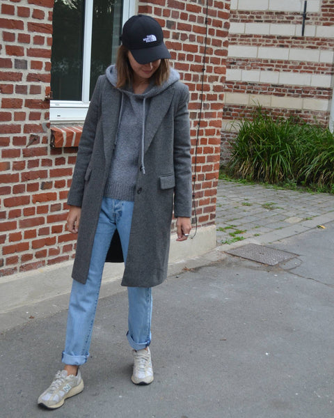 Manteau Gris Laine