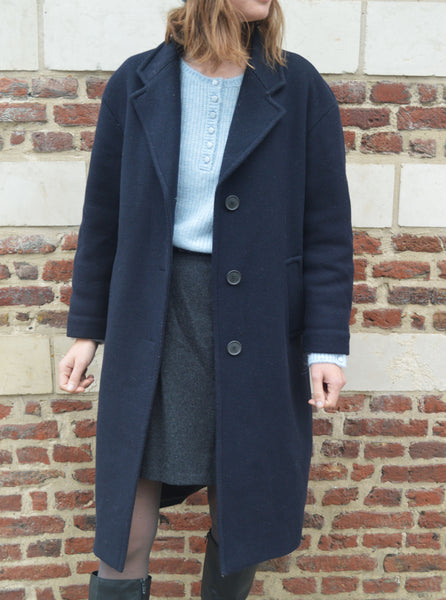 Manteau Laine Marine