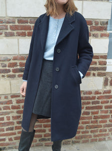 Manteau Laine Marine