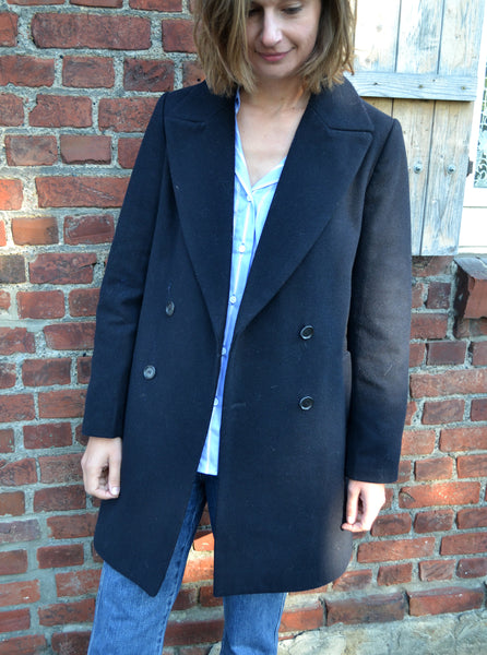 Manteau Laine Marine