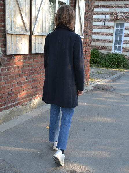 Manteau Laine Marine