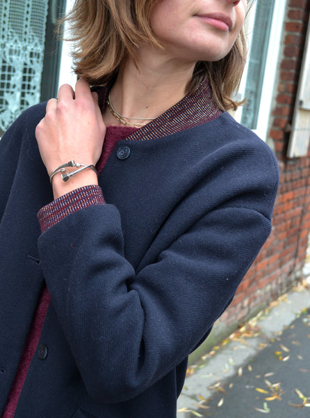 Manteau Mauricette Navy Blue Des Petits Hauts