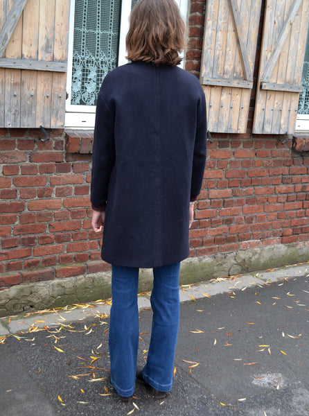 Manteau Mauricette Navy Blue Des Petits Hauts