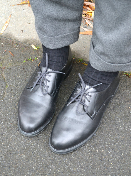 Derbies vintage en cuir T39