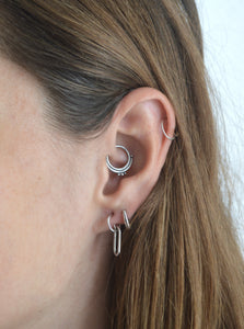 Boucles d'oreille en métal argenté