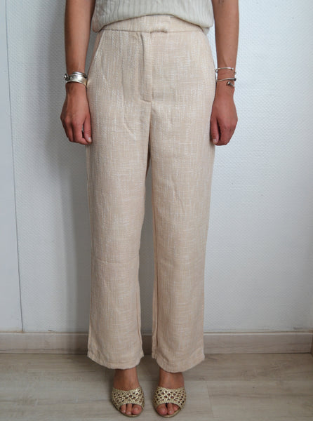 Pantalon Beige Tweed