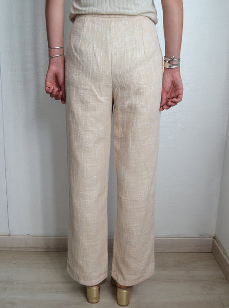 Pantalon Beige Tweed