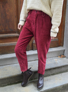 Pantalon Bordeaux Velours Côtelé