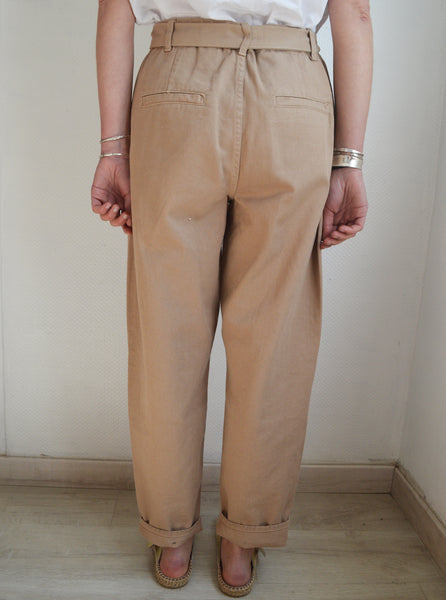 Pantalon Camel Broderies