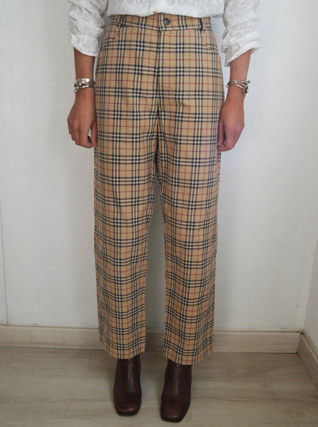 Pantalon Carreaux Burberry