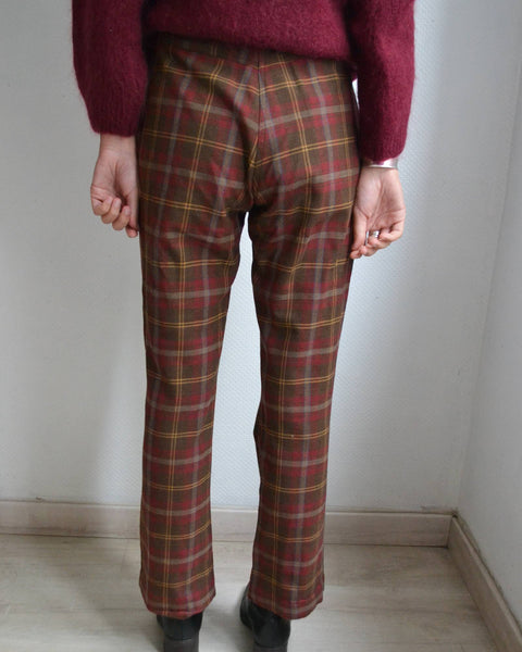 Pantalon Carreaux en laine Joseph