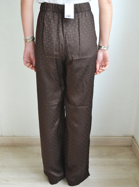 Pantalon Larges Jambes Chocolat