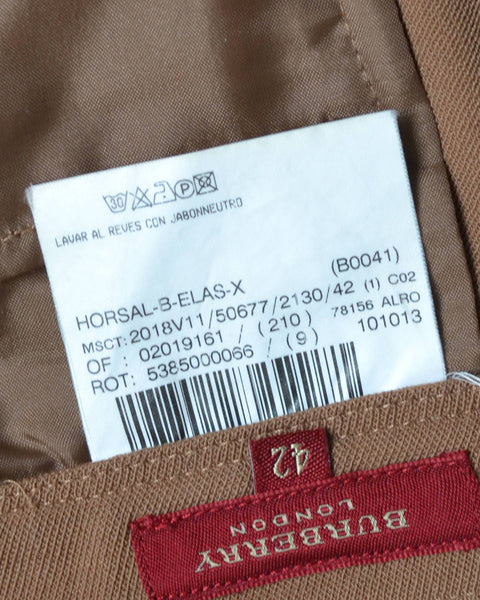 Pantalon Cigarette Burberry Camel
