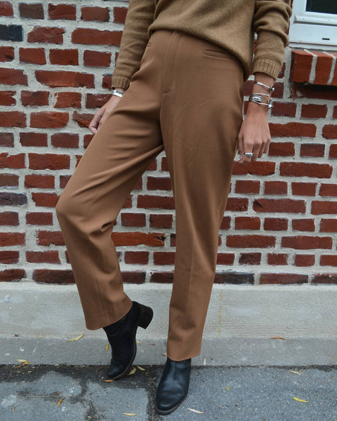 Pantalon Cigarette Burberry Camel