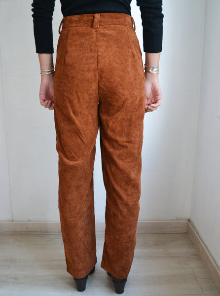Pantalon Côtelé Caramel