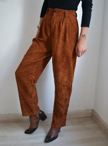 Pantalon Côtelé Caramel