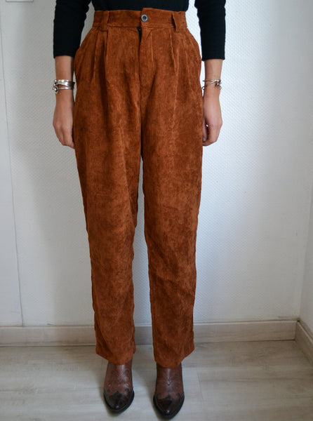 Pantalon Côtelé Caramel
