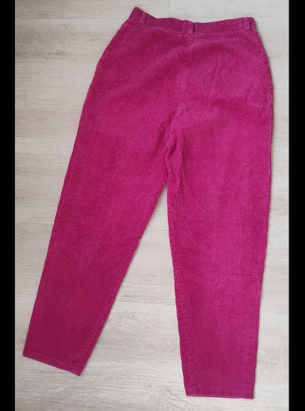 Pantalon Velours côtelé rose vintage