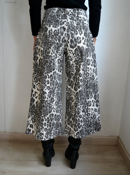 Pantalon culotte Léopard