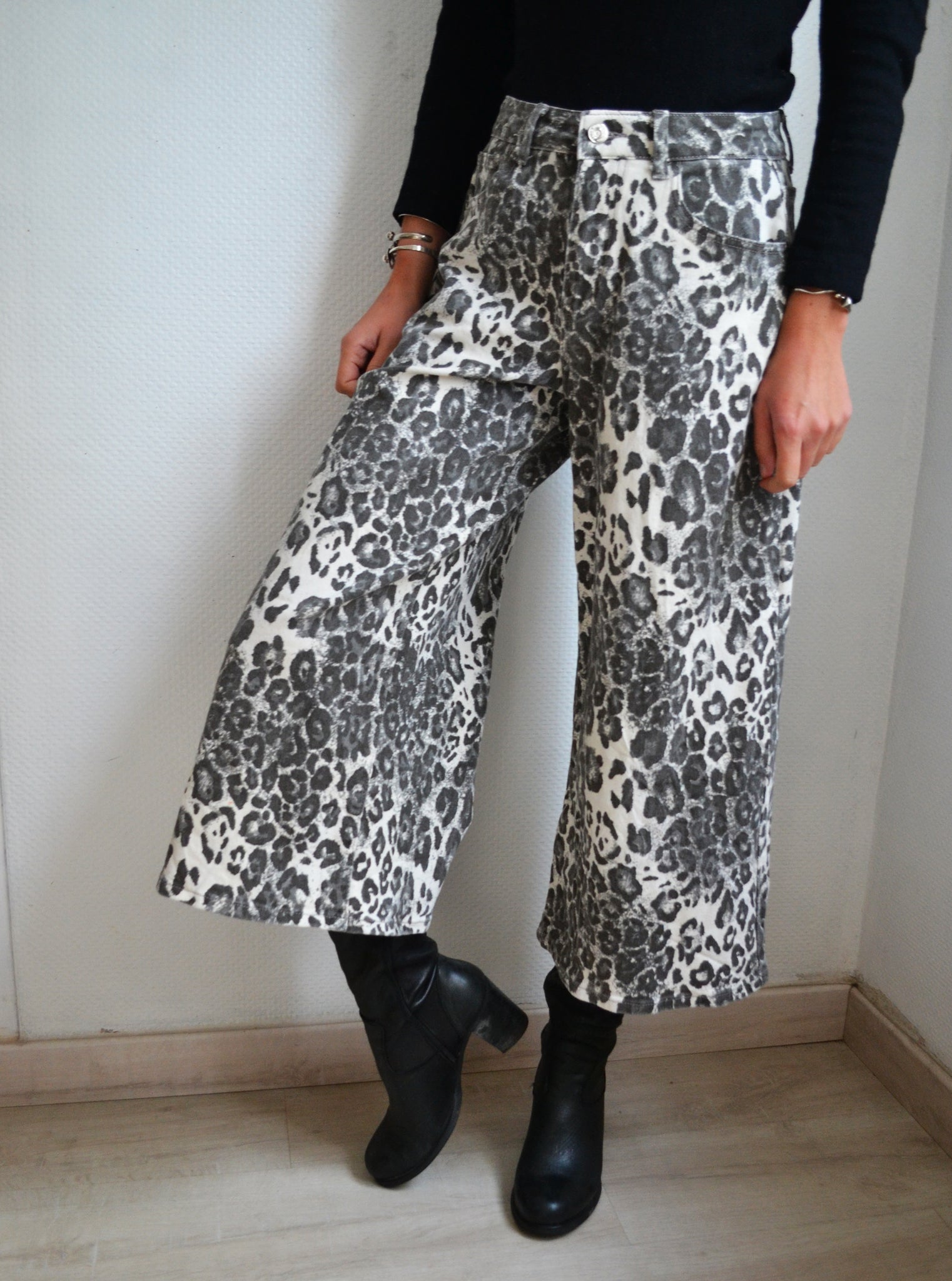 Pantalon culotte Léopard