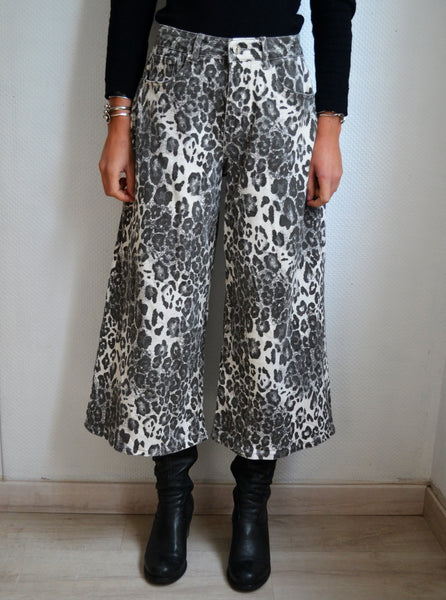 Pantalon culotte Léopard