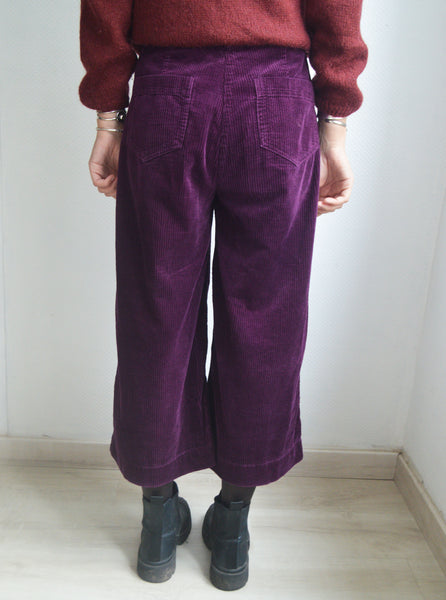 Pantalon culotte Velours