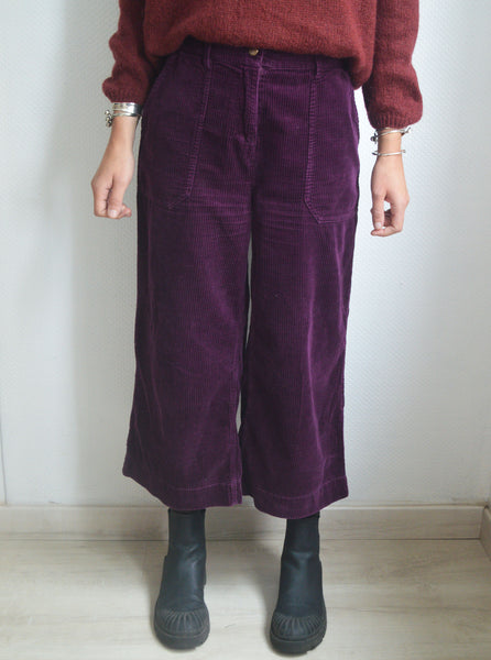 Pantalon culotte Velours