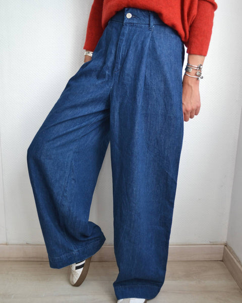 Pantalon larges jambes denim Brut