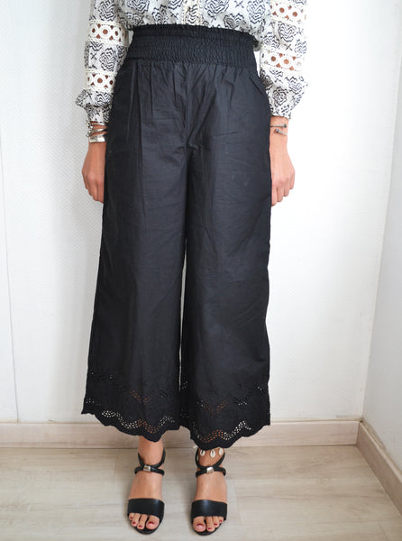 Pantalon Noir Dentelle